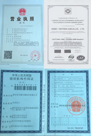 Chine SBS BIOTECH CO.,LTD Certifications